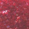 50g 5x4x2mm Red AB Lustre Tile Beads